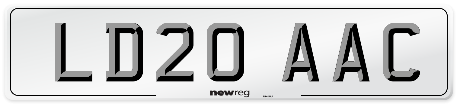 LD20 AAC Number Plate from New Reg